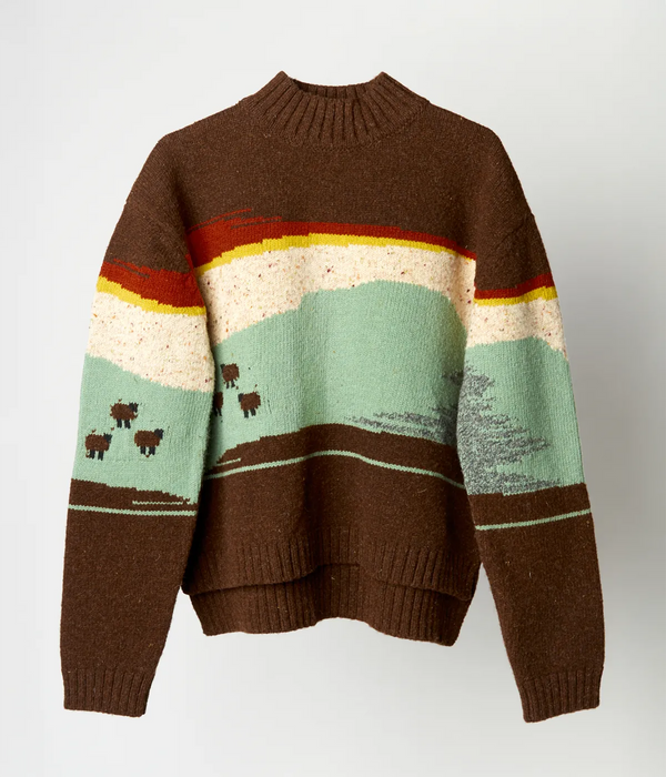 Pullover mit Landschaftsmotiv