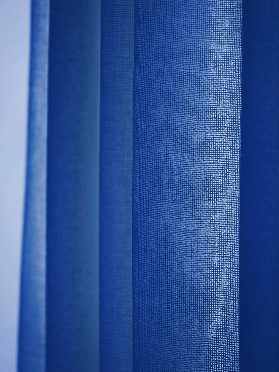 Blau Mesh Vorhang