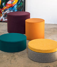 Wide Cylinder Pouffe