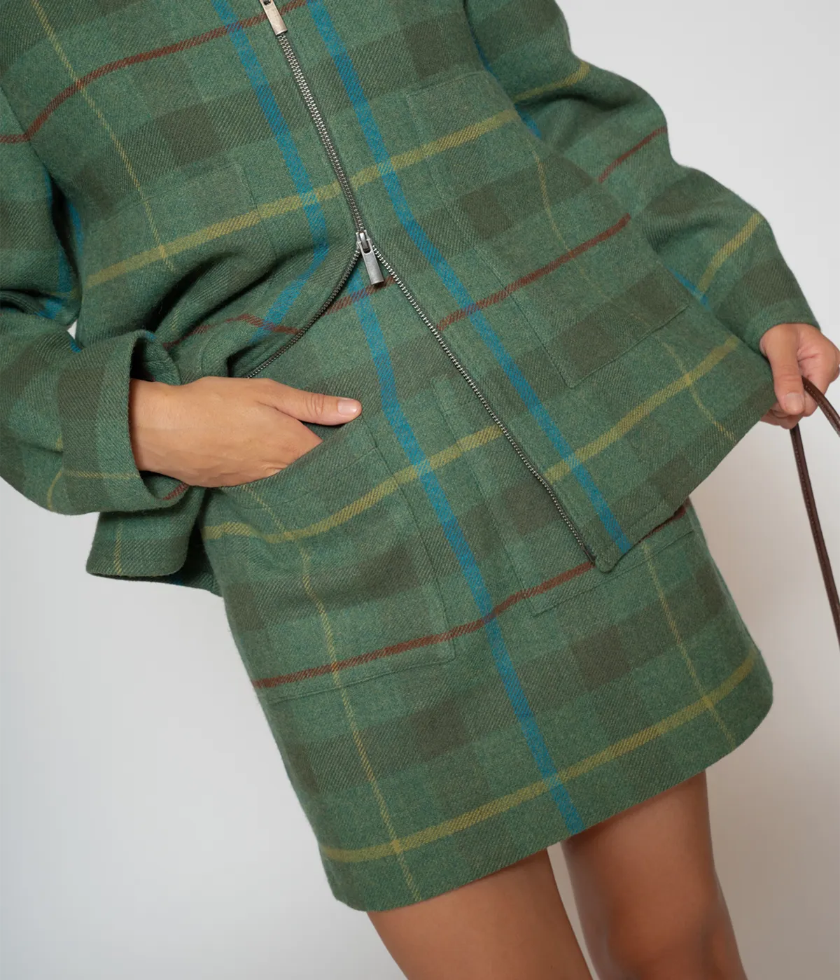 Check Mini Skirt