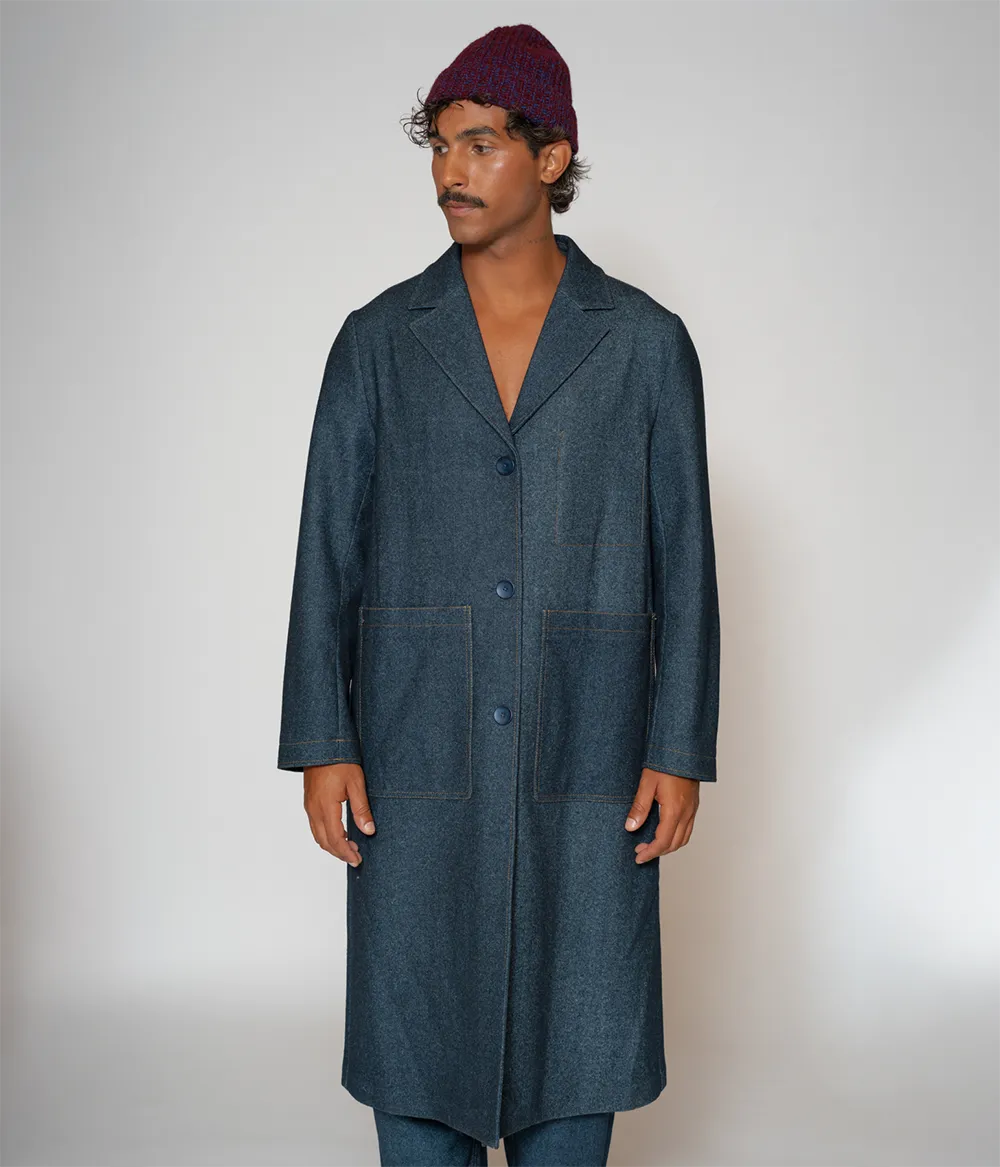 Wool Overcoat with Chest Pocket