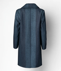 Two-Tone Striped Overcoat