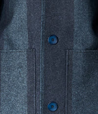 Two-Tone Striped Overcoat