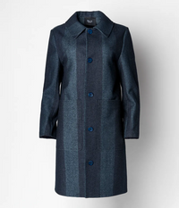 Two-Tone Striped Overcoat
